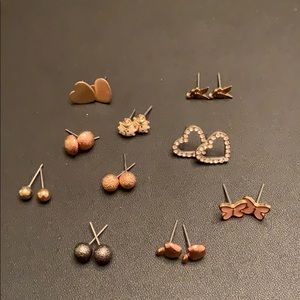 Lot of 10 pairs stud earrings